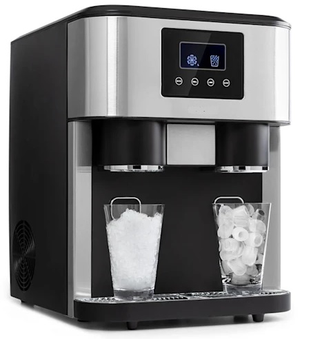 Front view of the Frigidaire EFIC245-SS countertop ice and water dispenser.