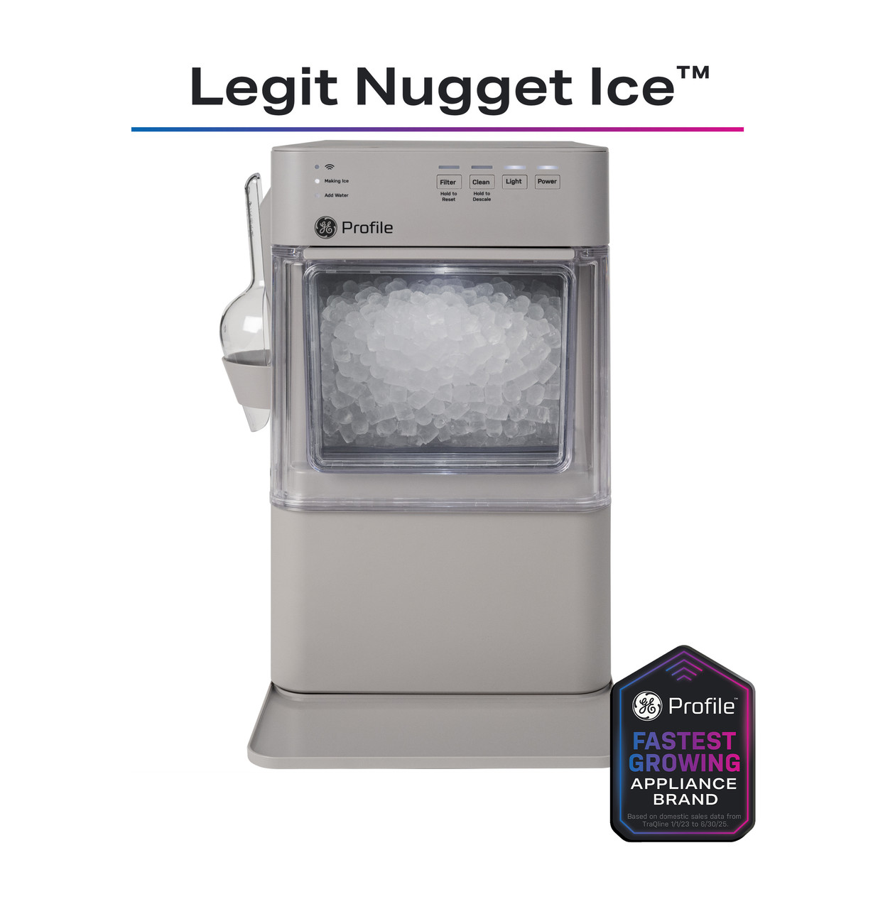 GE Profile Opal Mini P4NM20BZLG in Stone Grey with drawer