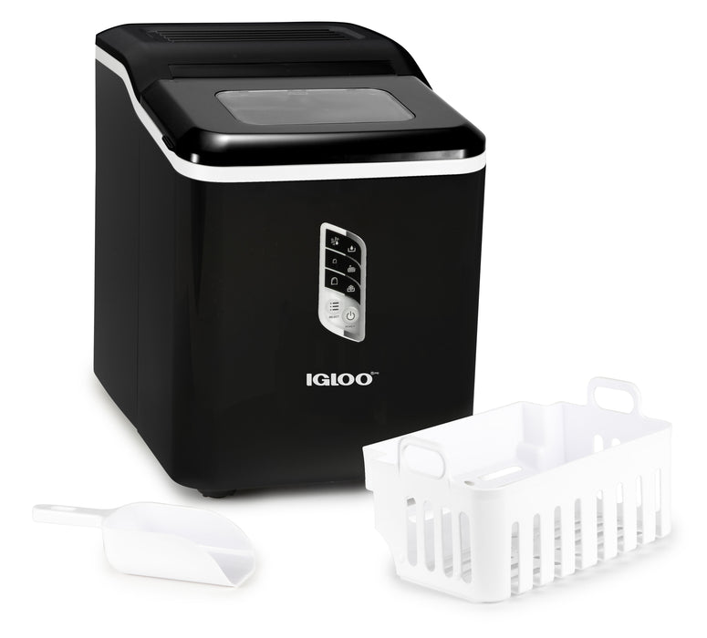 Igloo IGLICEBSC26BK manufacturer product image, black countertop bullet-ice maker