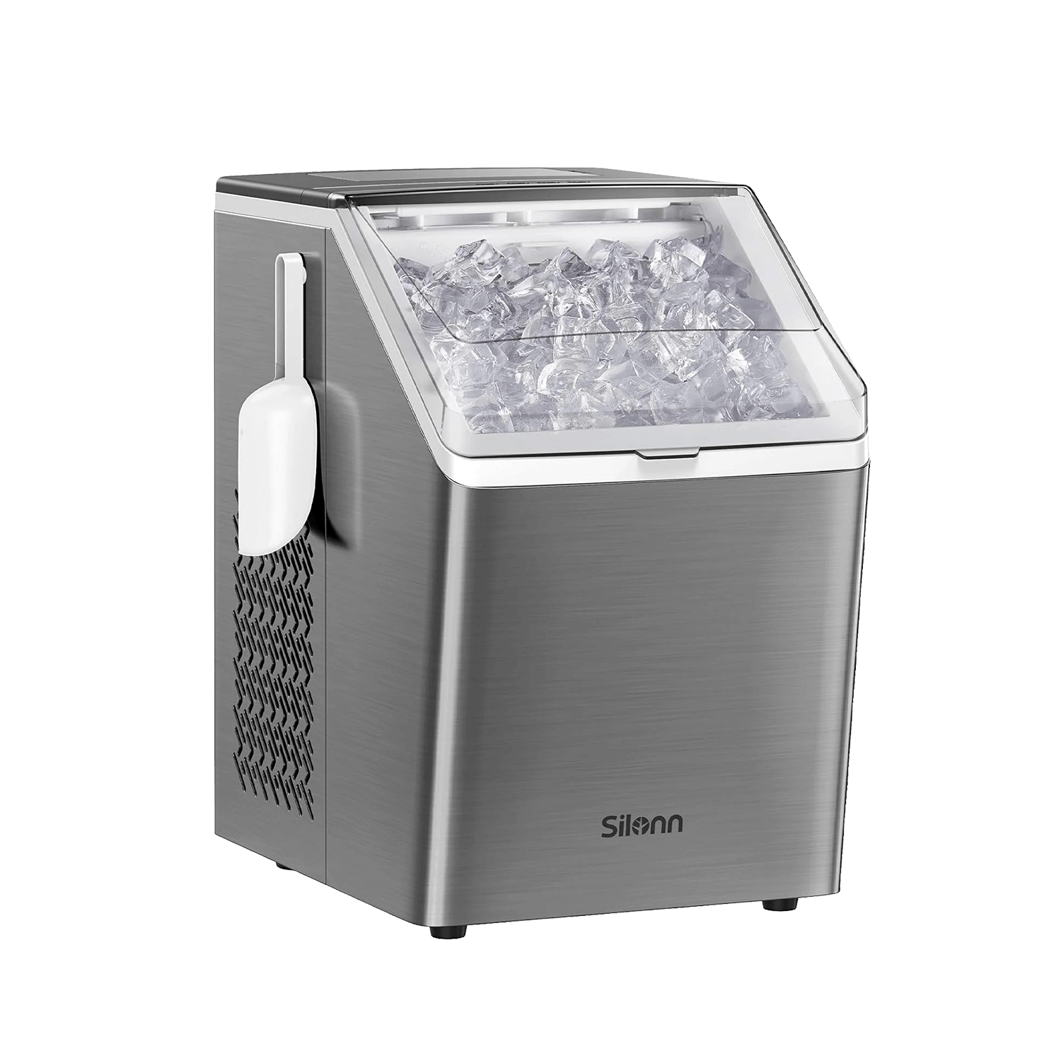 Silonn SLIM31T-US stainless clear-cube countertop ice maker, manufacturer reference